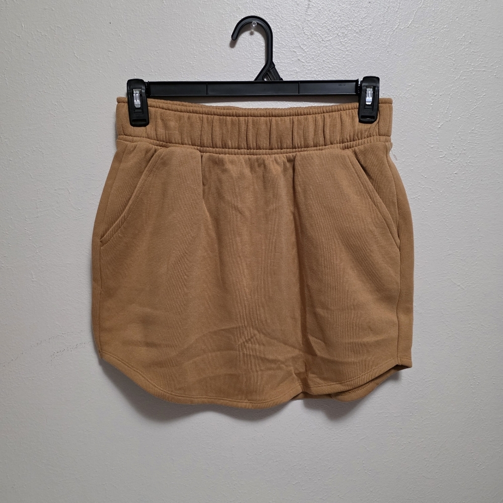 Soft Fleece Mini Skirt With Pockets - Wild Fable Sweat Skirt - Brown Sugar
